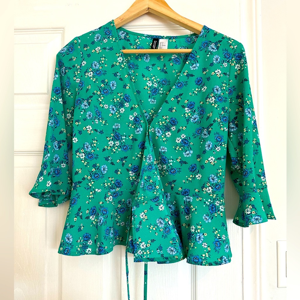 Chiffon H&M wrap blouse
